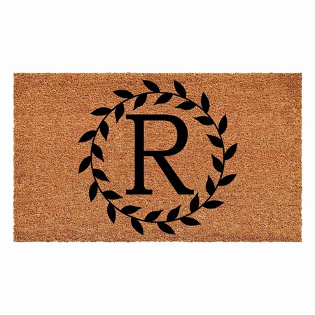 Calloway Mills Monogram Door Mat, Black, Natural, 24 in W x 48 in L 108202448R